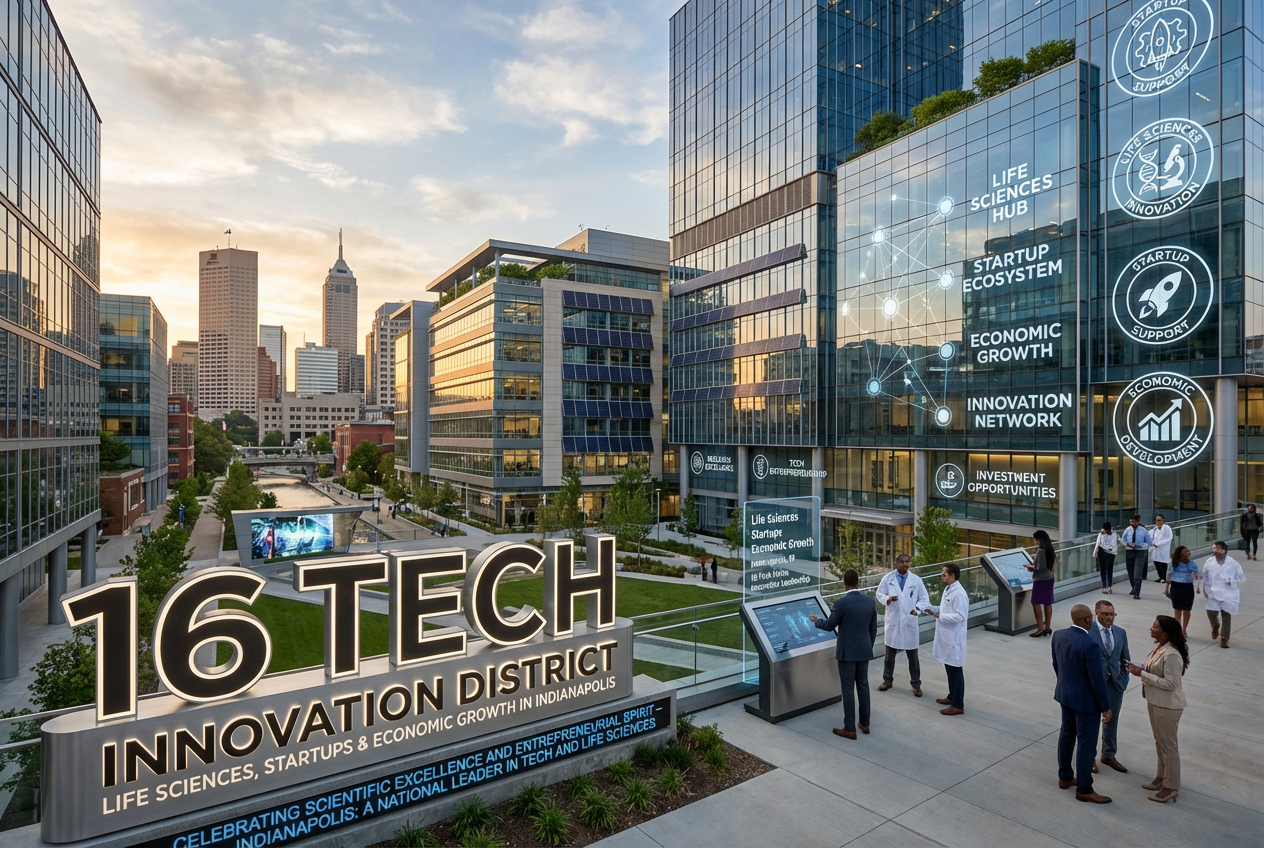 16 Tech Innovation District: Life Sciences, Startups & Economic Growth in Indianapolis