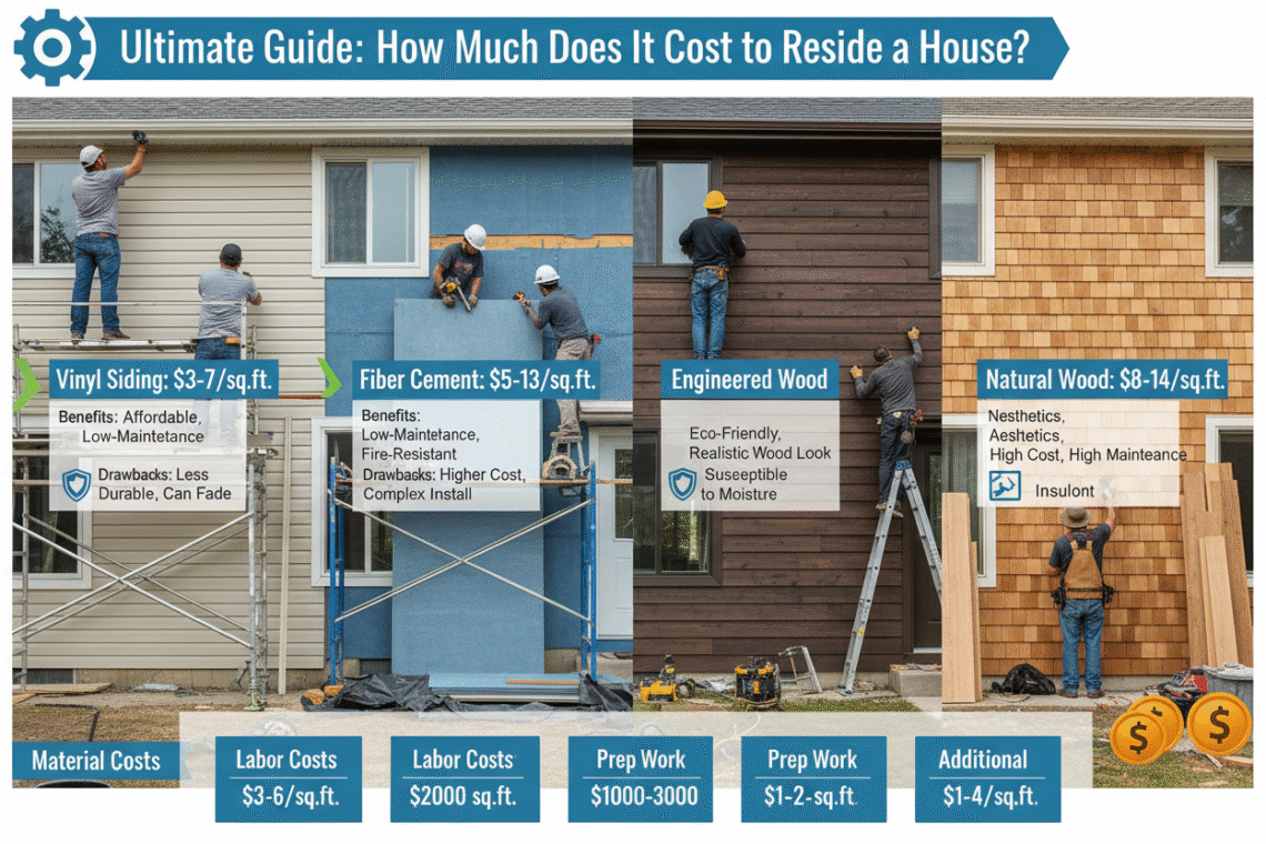 Cost to Reside a House