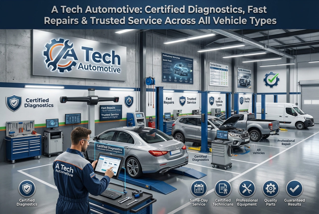 A Tech Automotive: Certified Diagnostics, Fast Repairs & Trusted Service Across All Vehicle Types